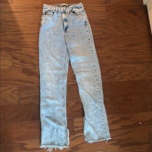 Zara Light Blue Straight Leg Jeans